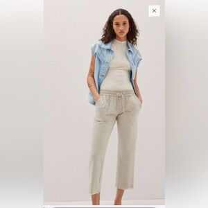 Mango Slouchy jeans with drawstring (color: Ecru, Size: XS)